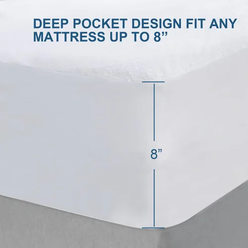 Vista 5 de Moonsea Protector de colchón de cuna impermeable, protector de colchón, protector de colchón superior suave para niños, sábana bajera transpirable