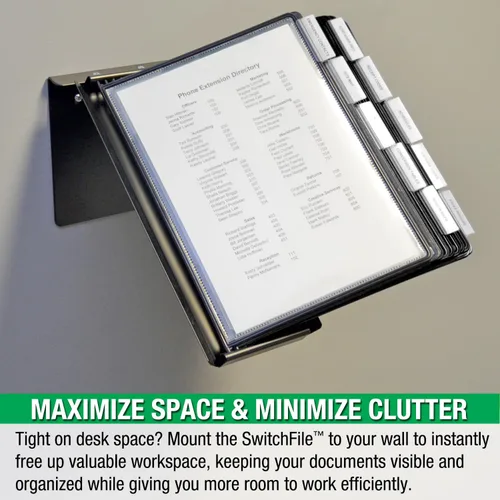 Vista 6 de Ultimate Office SWITCHFILE - Organizador de exhibición de referencia de 10 negro (Black Pockets)