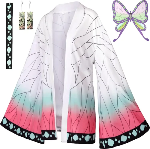 Vista 9 de Drofe Batas de anime Tanjiro, disfraz de cosplay Zenitsu Kimono