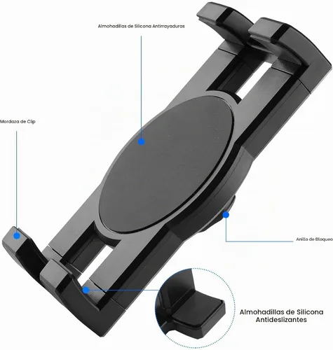 Vista 7 de Mippko Soporte para tableta para cinta de correr/elíptica/bicicleta giratoria/pelotón/ciclo interior, brazo de cuello de cisne, soporte