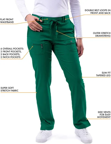 Vista 3 de Adar Pro Scrubs para mujer - Pantalones de yoga ajustados
