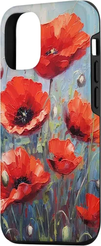 Vista 2 de Funda para iPhone 12/12 Pro Red Poppies Flowers In A Field