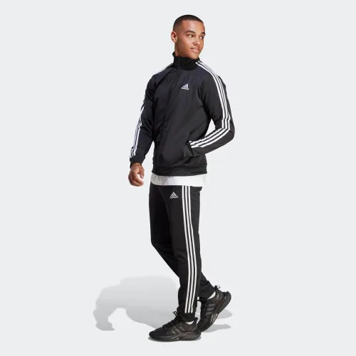 Vista 3 de adidas Sportswear - Traje de tricot básico de 3 rayas para hombre, Olive Strata
