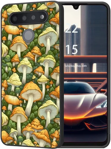 Vista 16 de Funda protectora duradera para LG Stylo 6 para LG Stylo 6 2020 6.8 pulgadas, diseño de hojas de aguacate