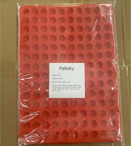 Vista 7 de Palksky Molde de silicona pequeño de 140 cavidades redondo/molde de gotas de chocolate semicircular/bandeja para golosinas para perros/molde de 1