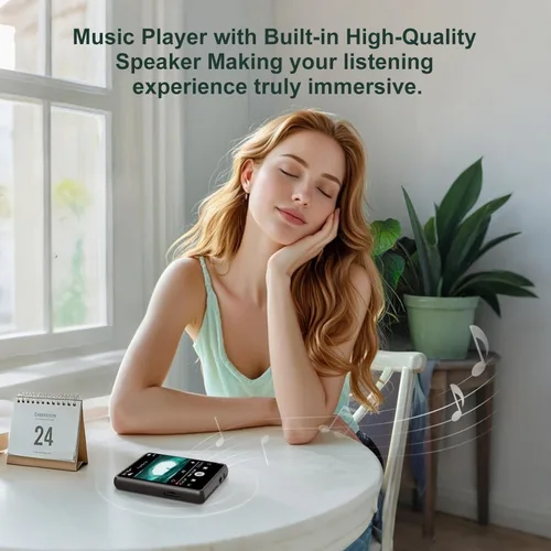 Vista 7 de Reproductor de MP3 de 128 GB - Reproductor de MP3 portátil con Bluetooth 5.3, reproductor de música portátil con radio FM, grabadora de voz
