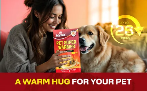 Vista 8 de Warmie Súper calentador para perros y gatos Paquetes de calor para mascotas activadas por aire Más grande y ancho para calidez en la cama