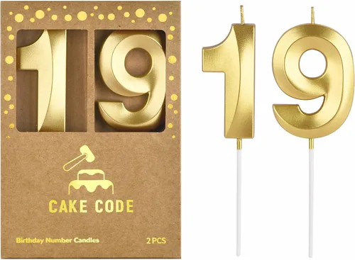 Vista 23 de Velas de cumpleaños de oro con diamantes de 2.76 pulgadas, velas de números dorados, velas de números de pastel, celebración de fiesta
