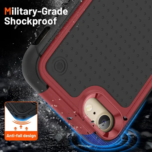 Vista 410 de Jeylly Funda para iPhone SE/Funda para iPhone 5S, Exterior de Plástico Duro que Absorbe Golpes + Interior de Silicona de Goma Defensor contra