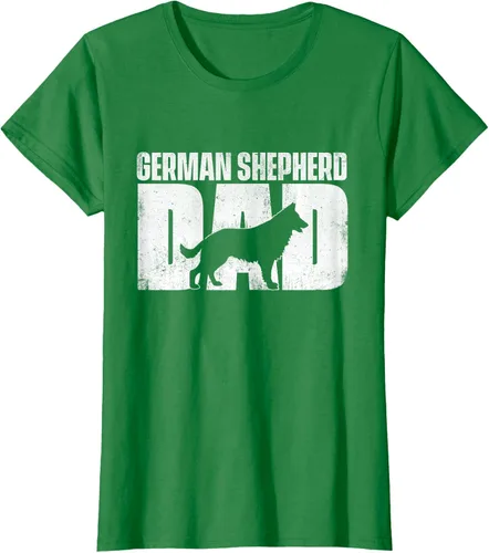Vista 30 de Camiseta de pastor alemán para el día del padre del dueño de perros caninos, Negro