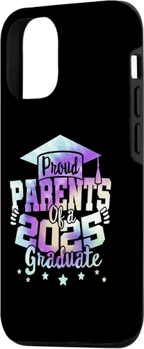 Vista 2 de iPhone 15 Parents of a 2025 Graduate Tie Dye Class Senior Graduation Case