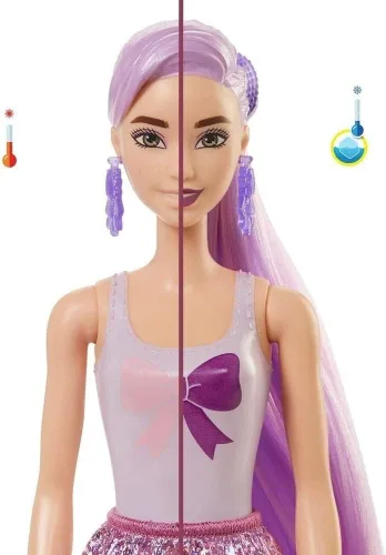 Vista 4 de Barbie Muñeca y accesorios de revelación de color, serie Shimmer, 7 sorpresas, 1 muñeca (los estilos pueden variar)