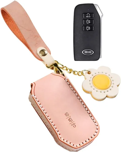 Vista 7 de ontto Funda de piel encerada para llave de coche, estilo retro, compatible con Kia EV6 2022, color verde