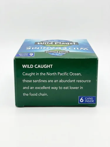 Vista 4 de Wild Planet Wild Pacific Sardinas en aceite de oliva virgen extra, 4.4 onzas (6 unidades)