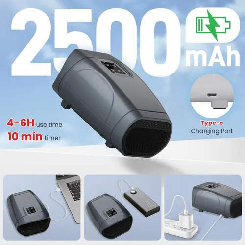 Vista 5 de JQX Masajeador de manos con calor y compresión, masajeador de manos eléctrico inalámbrico, 3 niveles de presión para dedos, regalos para mujeres
