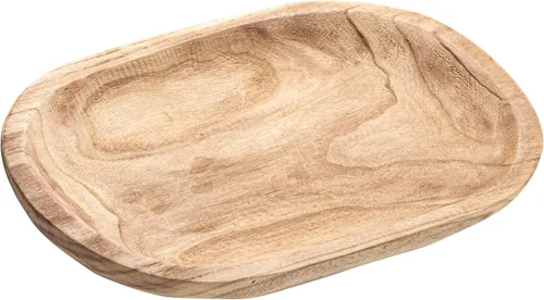 Vista 7 de Bloomingville - Cuenco de madera de Paulownia tallado a mano, negro