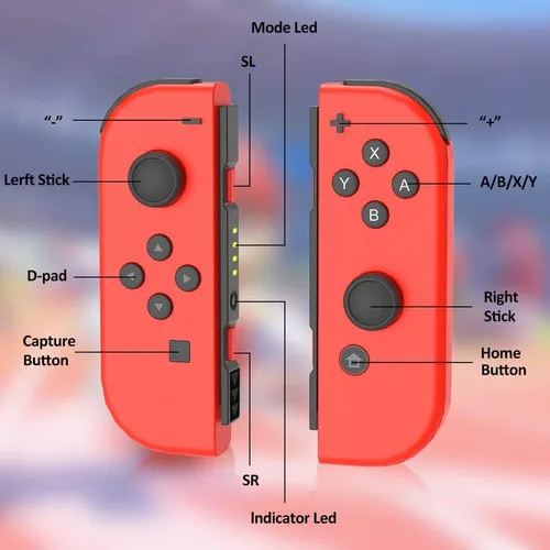 Vista 3 de GenGeLy Joypad for Nintendo Switch Controllers Compatible with Nintendo SwitchLITE,WMotion ControlDouble Vibration Support Wake-up & Screenshot,No