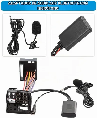Vista 4 de Adaptador auxiliar de audio con micrófono, adaptador AUX de audio compatible con BMW Z4 E85 2003-2008, compatible con BMW Z4 E86 2003-2008