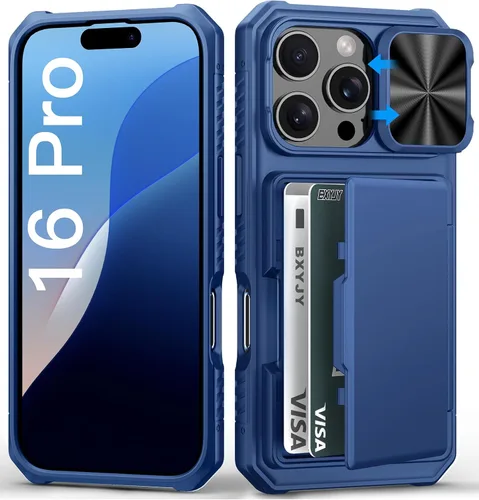 Vista 29 de BXYJY Funda tipo cartera para iPhone 15 Pro, tarjetero (4-5 tarjetas)