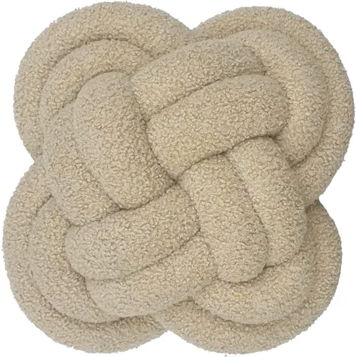 Vista 37 de Cyprinus Carpio Almohada creativa con nudo de bola de rosa, cojín de flor para sofá, almohada lumbar, decoración (rosa-C)