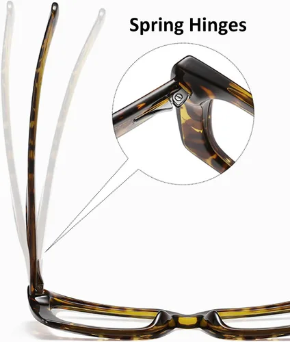 Vista 2 de Lentes de lectura cuadrados para mujer, bloqueo de luz azul, para hombres y lectores de computadora, de gran tamaño, estilo Oprah rectangular