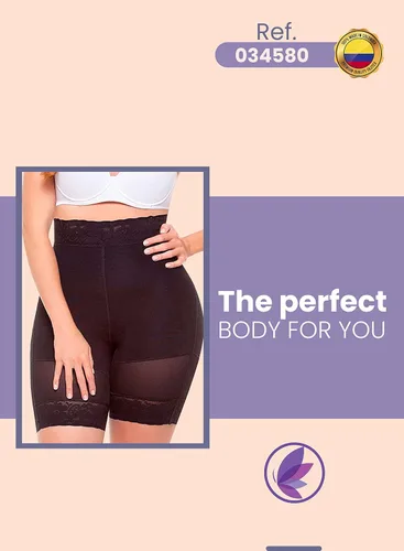 Vista 8 de Fajitex Levanta Cola Colombianos Pantalones Cortos de Alta Compresión Faja Control Firme Faja Pantalones Cortos 024580 034580