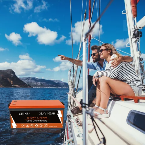Vista 5 de CHINS - Batería de litio para carrito de golf de 36 V, 100 Ah, batería Bluetooth LiFePO4, BMS de 200 A incorporada, corriente máxima de 1000 A