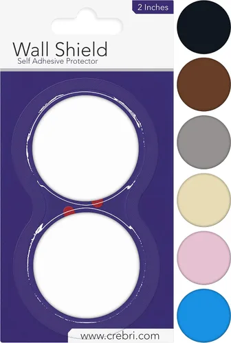 Vista 8 de Protectores de pared de silicona para pomos de puerta, color marfil, placa redonda autoadhesiva, almohadillas para parachoques de puerta