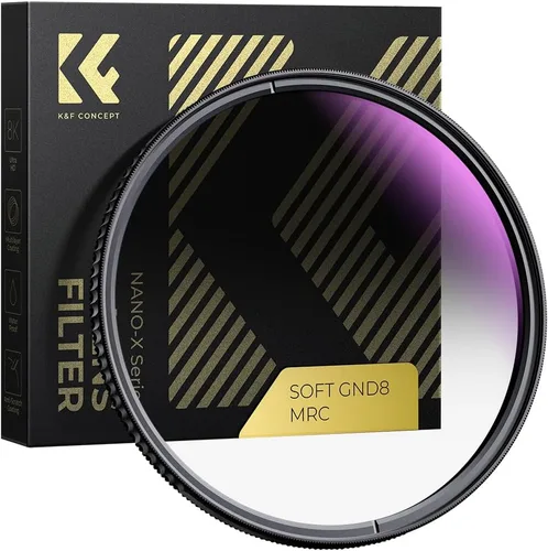 Vista 9 de K&F Concept Filtro de lente GND8 suave de 1.929 in (3 topes) Filtro de densidad neutra graduada suave con 28 recubrimientos multicapa para lente