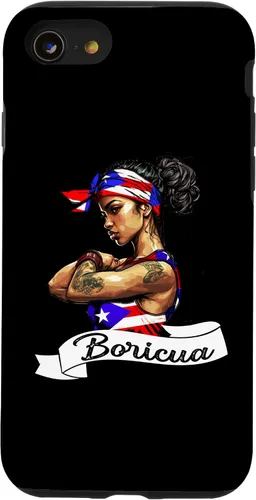 Vista 18 de Funda para iPhone 16 chica puertorriqueña Boricua Puerto Rico Flag Pride Mujer