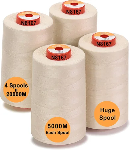 Vista 22 de New brothread - 30 opciones - 2 conos grandes de 5500Y (5000M) cada uno de hilo de poliéster hilado multiusos 40S/2 (Tex27) para serger, overlock