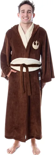 Vista 3 de INTIMO Star Wars Obi-Wan Kenobi Jedi - Bata de baño de forro polar para hombre y mujer