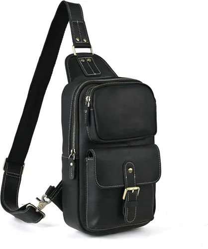 Vista 8 de Le'aokuu Al aire libre Casual Viaje Senderismo Crossbody Pecho Sling Bag Rig Una Correa De Hombro Bolso Mochila 1315