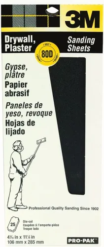 Vista 10 de 3M Pantallas de lijado para paneles de yeso, 4 3/16 in x 11 1/4 in, grano 120, 10 hojas Pre-Cut Screens Fit Most Drywall Sanding Tools, Heavy-Duty