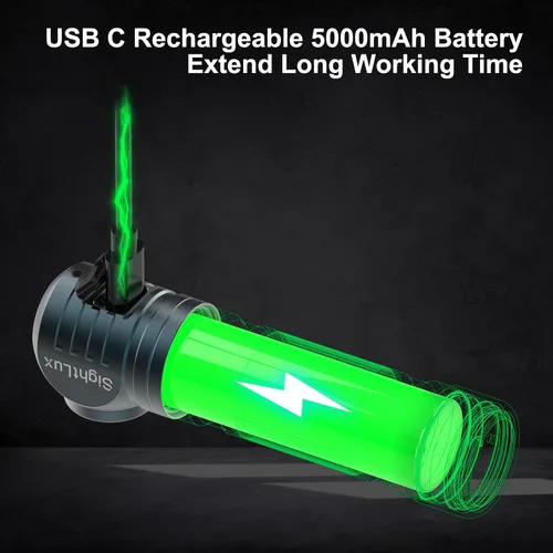 Vista 4 de Linterna frontal recargable – 1500 lúmenes en ángulo recto diadema LED, linterna impermeable para adultos al aire libre, camping, senderismo, pesca
