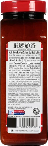 Vista 24 de Lawry's 25% menos de sal sazonada de sodio, 36.5 oz
