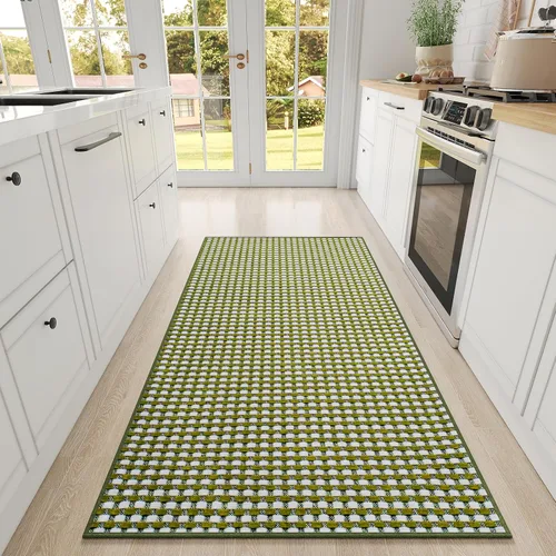 Vista 12 de YDKGL Alfombras de cocina antideslizantes y lavables, color negro, 17 x 30