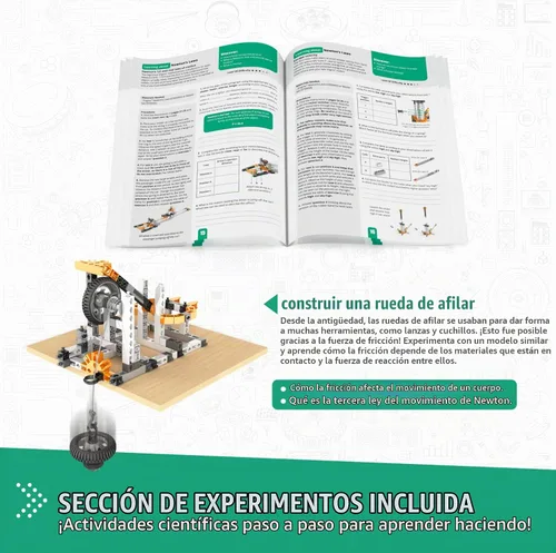 Vista 4 de Engino STEM Toys, Physics Laws: Inertia, Friction & Circular Motion, Engineering Kit for Kids 9+, Creative STEM Projects, Gifts for Boys & Girls
