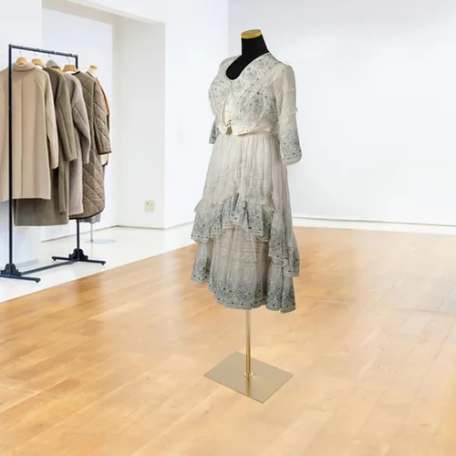 Vista 3 de Torso de maniquí femenino de talla grande con soporte, ajustable de 59 a 83 pulgadas, maniquí de cuerpo completo para tienda de ropa, tienda