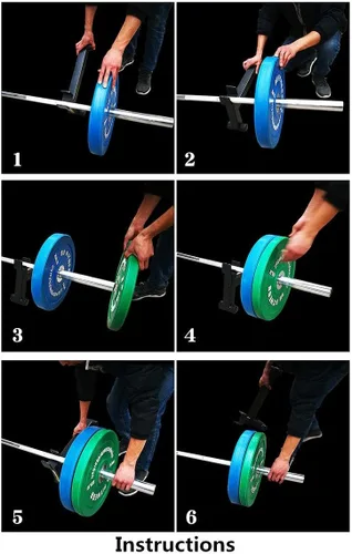 Vista 8 de Deadlift Jack levantador de pesas para cambios rápidos de peso olímpico, se utiliza como placas de peso de carga y descarga para ejercicio