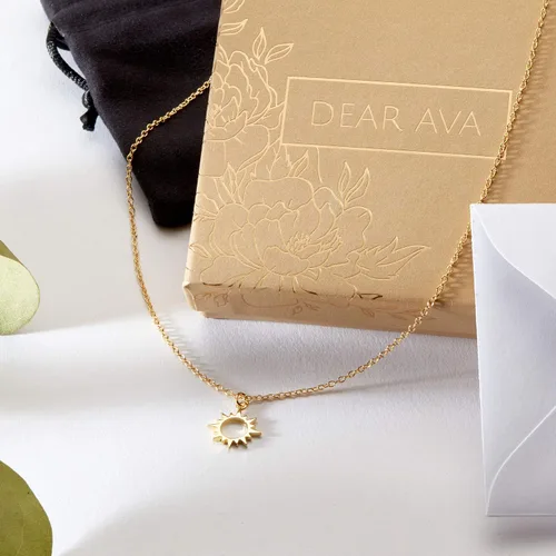 Vista 3 de Dear Ava Necklace Gift For Women and Girls - Adjustable Modern Jewelry Pendant Love Gifting Idea for Her with Heartfelt Card - Long Distance Gifts