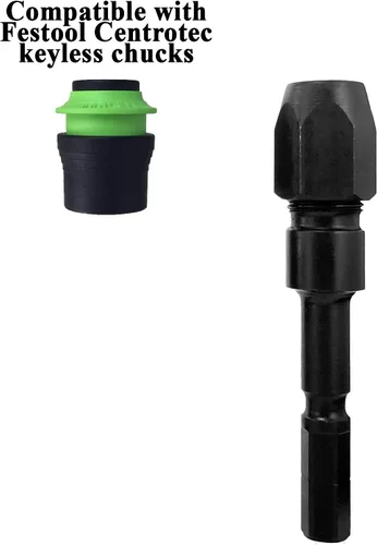 Vista 2 de Make it Snappy Herramientas Adaptador de broca de 1/4 pulgadas, compatible con portabrocas Festool Centrotec #92016