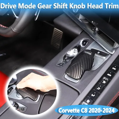 Vista 2 de Cubierta de protección de la cabeza de la perilla de la palanca de cambios, ABS, 1 unidad compatible con Corvette C8 Stingray 2020 2021 2022 2023