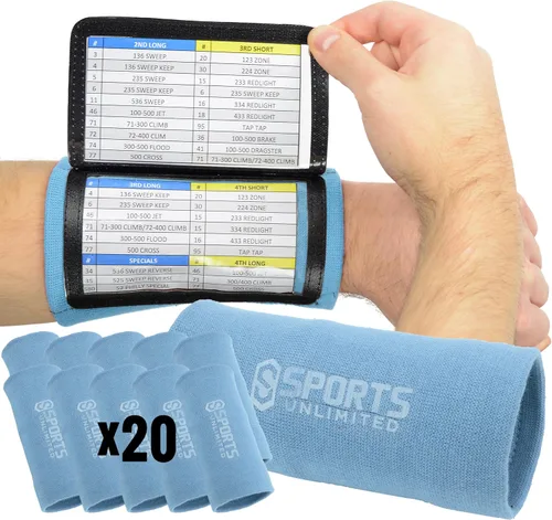 Vista 31 de Sports Unlimited Banda Instructora Triple para Adultos, Muñequeras de Fútbol para Jugadas, Muñequeras de Béisbol, Bandas de Brazo QB