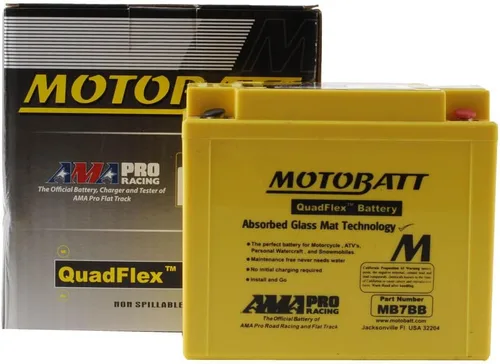 Vista 5 de MotoBatt MB7BB (12V 9 Amp) 150CCA activada de fábrica QuadFlex AGM Reemplazo de batería - YB7B-B