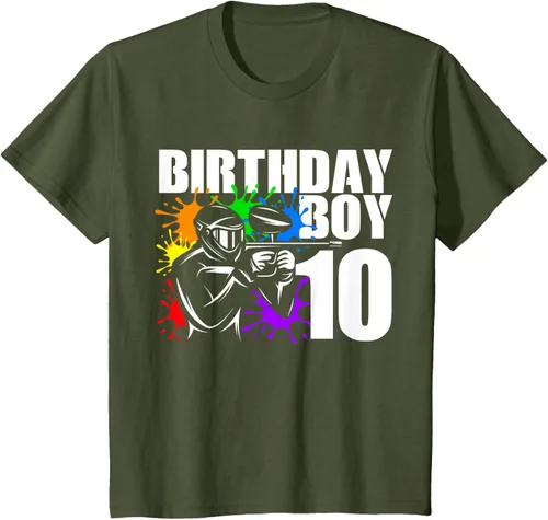 Vista 9 de Camiseta de 10 años de antigüedad, fiesta de cumpleaños para niños, Negro, S