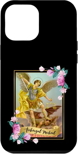 Vista 26 de Funda protectora para iPhone 17, diseño de ángel de la iglesia católica de San Miguel Arcángel