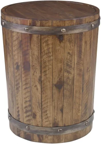 Vista 9 de Uttermost Ceilán - Mesa decorativa de barril de vino de 24 pulgadas