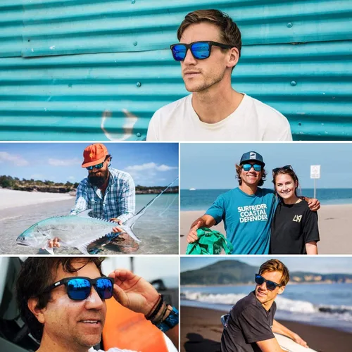 Vista 6 de MAXJULI Gafas de sol polarizadas para cabezas grandes, hombres y mujeres 8023