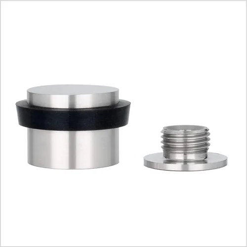 Vista 15 de Topes de puerta EVI Tope de puerta de acero inoxidable negro – Cierre de tornillo – Protector de goma – Tope de puerta de 0.94 x 0.83 pulgadas